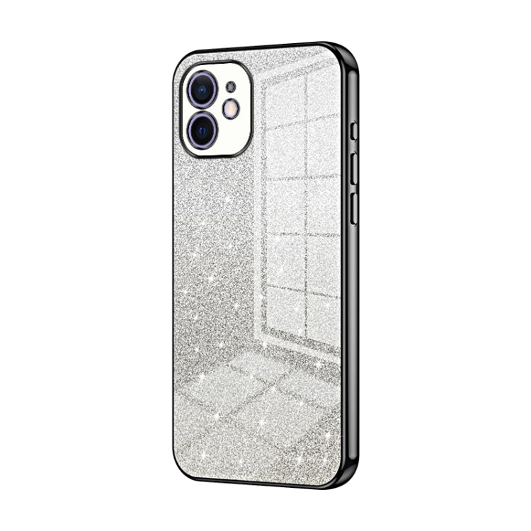 Gradient Glitter Powder Electroplated Phone Case, For iPhone 13 Pro Max, For iPhone 13 Pro, For iPhone 13, For iPhone 12, For iPhone 12 Pro Max, For iPhone 12 Pro