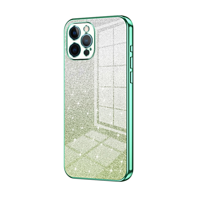 Gradient Glitter Powder Electroplated Phone Case, For iPhone 13 Pro Max, For iPhone 13 Pro, For iPhone 13, For iPhone 12, For iPhone 12 Pro Max, For iPhone 12 Pro