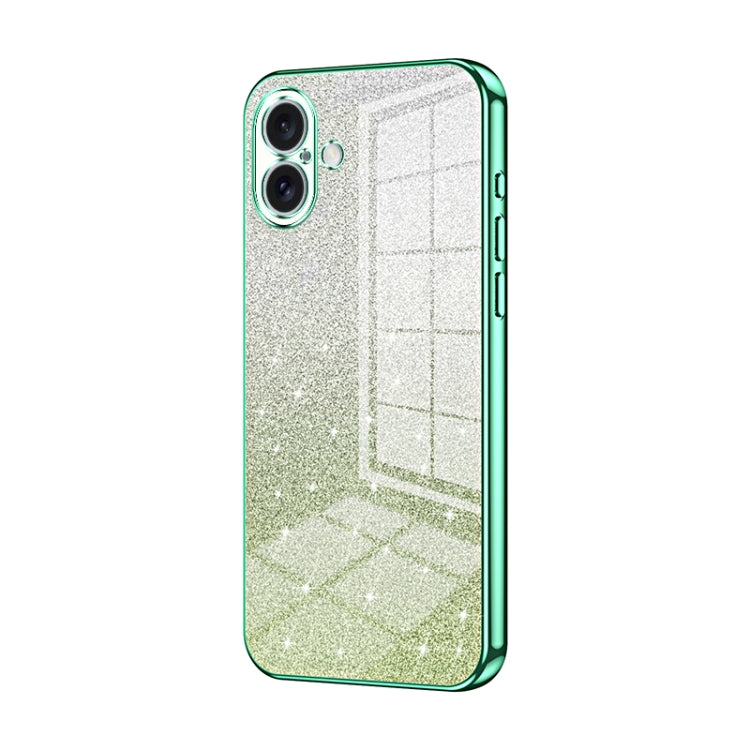 Gradient Glitter Powder Electroplated Phone Case, For iPhone 16 Pro, For iPhone 16 Plus, For iPhone 16, For iPhone 15 Pro Max, For iPhone 15 Pro, For iPhone 15 Plus
