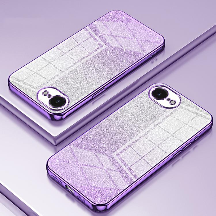 Gradient Glitter Powder Electroplated Phone Case, For iPhone 17e / 16e, For iPhone 17 Pro Max, For iPhone 17 Pro, For iPhone 17, For iPhone Air, For iPhone 16 Pro Max