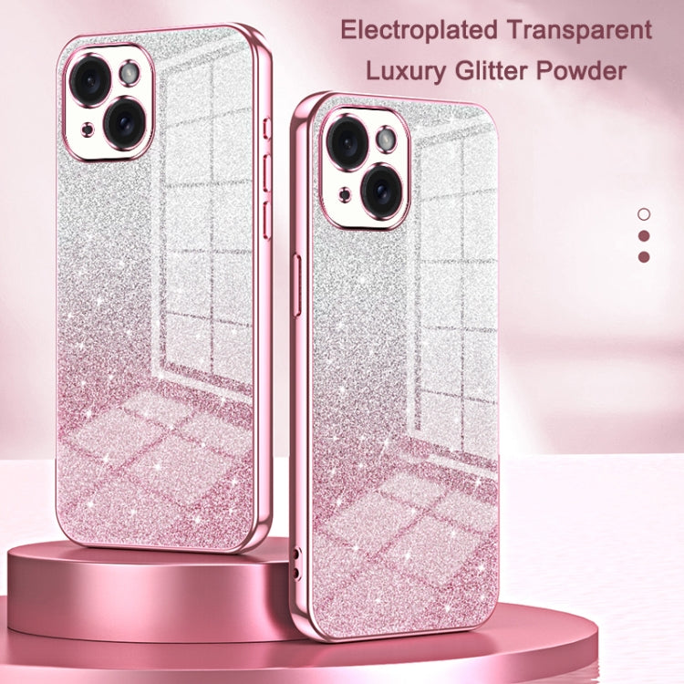 Gradient Glitter Powder Electroplated Phone Case, For iPhone 13 Pro Max, For iPhone 13 Pro, For iPhone 13, For iPhone 12, For iPhone 12 Pro Max, For iPhone 12 Pro