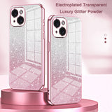Gradient Glitter Powder Electroplated Phone Case, For iPhone 13 Pro Max, For iPhone 13 Pro, For iPhone 13, For iPhone 12, For iPhone 12 Pro Max, For iPhone 12 Pro