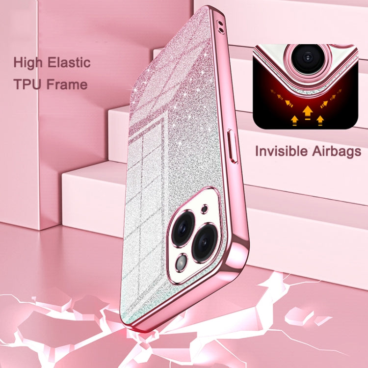 Gradient Glitter Powder Electroplated Phone Case, For iPhone 13 Pro Max, For iPhone 13 Pro, For iPhone 13, For iPhone 12, For iPhone 12 Pro Max, For iPhone 12 Pro