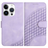 YX0060 Elephant Head Embossed Phone Leather Case with Lanyard, For iPhone 16 Pro, For iPhone 16 Plus, For iPhone 16, For iPhone 15 Pro Max, For iPhone 15 Pro, For iPhone 15 Plus