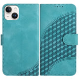 YX0060 Elephant Head Embossed Phone Leather Case with Lanyard, For iPhone 16 Pro, For iPhone 16 Plus, For iPhone 16, For iPhone 15 Pro Max, For iPhone 15 Pro, For iPhone 15 Plus