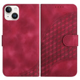 YX0060 Elephant Head Embossed Phone Leather Case with Lanyard, For iPhone 15, For iPhone 14 Plus, For iPhone 14, For iPhone 14 Pro, For iPhone 14 Pro Max, For iPhone SE 2022/SE 2020/6/7/8