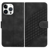 YX0060 Elephant Head Embossed Phone Leather Case with Lanyard, For iPhone 13 Pro Max, For iPhone 13 Pro, For iPhone 13, For iPhone 13 mini, For iPhone 12/12 Pro, For iPhone 12 Pro Max