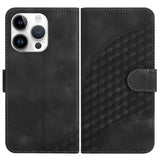 YX0060 Elephant Head Embossed Phone Leather Case with Lanyard, For iPhone 13 Pro Max, For iPhone 13 Pro, For iPhone 13, For iPhone 13 mini, For iPhone 12/12 Pro, For iPhone 12 Pro Max