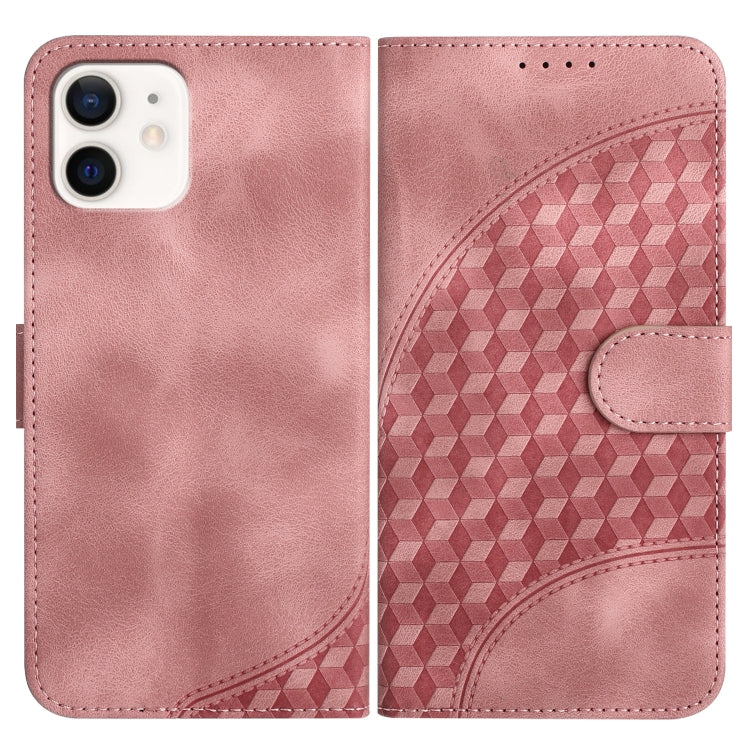YX0060 Elephant Head Embossed Phone Leather Case with Lanyard, For iPhone 13 Pro Max, For iPhone 13 Pro, For iPhone 13, For iPhone 13 mini, For iPhone 12/12 Pro, For iPhone 12 Pro Max