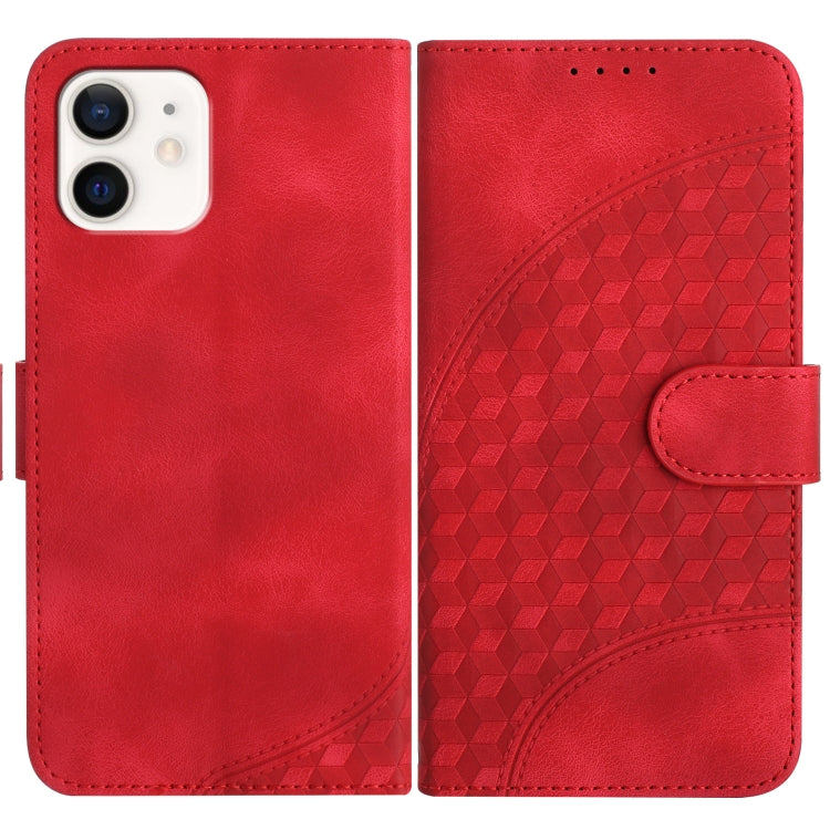 YX0060 Elephant Head Embossed Phone Leather Case with Lanyard, For iPhone 13 Pro Max, For iPhone 13 Pro, For iPhone 13, For iPhone 13 mini, For iPhone 12/12 Pro, For iPhone 12 Pro Max