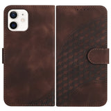 YX0060 Elephant Head Embossed Phone Leather Case with Lanyard, For iPhone 13 Pro Max, For iPhone 13 Pro, For iPhone 13, For iPhone 13 mini, For iPhone 12/12 Pro, For iPhone 12 Pro Max