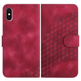 YX0060 Elephant Head Embossed Phone Leather Case with Lanyard, For iPhone 12 mini, For iPhone 11 Pro Max, For iPhone 11, For iPhone 11 Pro, For iPhone XS / X, For iPhone XR
