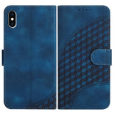 YX0060 Elephant Head Embossed Phone Leather Case with Lanyard, For iPhone XS Max, For iPhone 8 Plus / 7 Plus