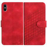 YX0060 Elephant Head Embossed Phone Leather Case with Lanyard, For iPhone XS Max, For iPhone 8 Plus / 7 Plus