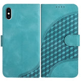 YX0060 Elephant Head Embossed Phone Leather Case with Lanyard, For iPhone XS Max, For iPhone 8 Plus / 7 Plus