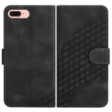 YX0060 Elephant Head Embossed Phone Leather Case with Lanyard, For iPhone XS Max, For iPhone 8 Plus / 7 Plus