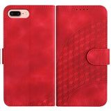 YX0060 Elephant Head Embossed Phone Leather Case with Lanyard, For iPhone XS Max, For iPhone 8 Plus / 7 Plus