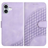 YX0060 Elephant Head Embossed Phone Leather Case with Lanyard, For iPhone 16 Pro, For iPhone 16 Plus, For iPhone 16, For iPhone 15 Pro Max, For iPhone 15 Pro, For iPhone 15 Plus