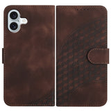 YX0060 Elephant Head Embossed Phone Leather Case with Lanyard, For iPhone 16 Pro, For iPhone 16 Plus, For iPhone 16, For iPhone 15 Pro Max, For iPhone 15 Pro, For iPhone 15 Plus