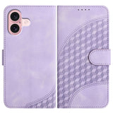 YX0060 Elephant Head Embossed Phone Leather Case with Lanyard, For iPhone 16 Pro, For iPhone 16 Plus, For iPhone 16, For iPhone 15 Pro Max, For iPhone 15 Pro, For iPhone 15 Plus