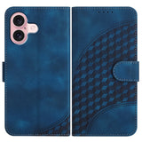 YX0060 Elephant Head Embossed Phone Leather Case with Lanyard, For iPhone 16 Pro, For iPhone 16 Plus, For iPhone 16, For iPhone 15 Pro Max, For iPhone 15 Pro, For iPhone 15 Plus