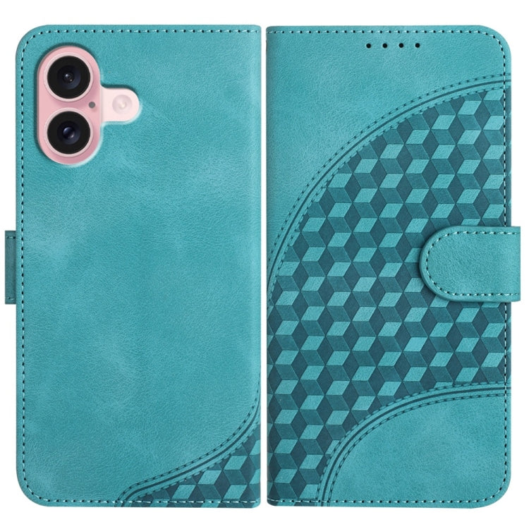 YX0060 Elephant Head Embossed Phone Leather Case with Lanyard, For iPhone 16 Pro, For iPhone 16 Plus, For iPhone 16, For iPhone 15 Pro Max, For iPhone 15 Pro, For iPhone 15 Plus