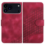 YX0060 Elephant Head Embossed Phone Leather Case with Lanyard, For iPhone 17e / 16e, For iPhone 17 Pro Max, For iPhone 17 Pro, For iPhone 17, For iPhone Air, For iPhone 16 Pro Max