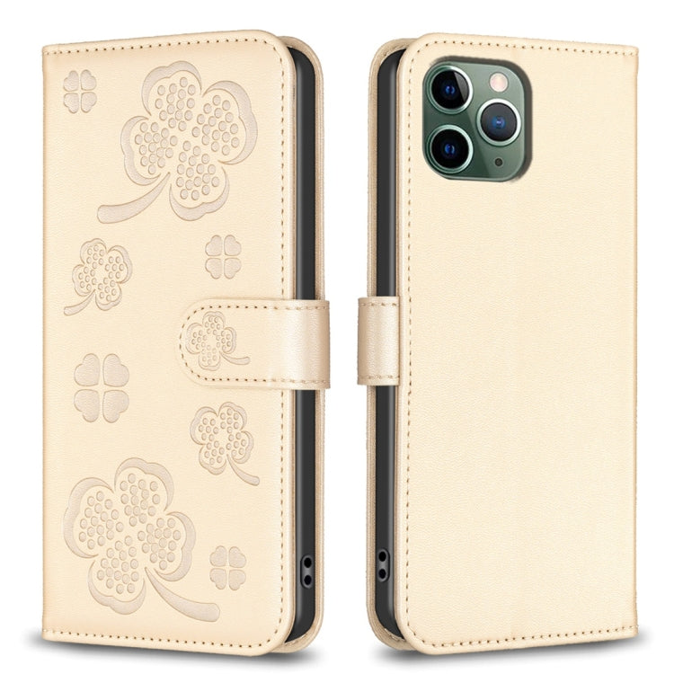 Four-leaf Embossed Leather Phone Case, For iPhone 11 Pro, For iPhone X / XS, For iPhone XR, For iPhone XS Max, For iPhone 7 Plus / 8 Plus