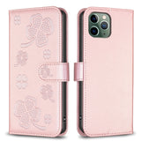Four-leaf Embossed Leather Phone Case, For iPhone 11 Pro, For iPhone X / XS, For iPhone XR, For iPhone XS Max, For iPhone 7 Plus / 8 Plus