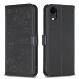 Four-leaf Embossed Leather Phone Case, For iPhone 11 Pro, For iPhone X / XS, For iPhone XR, For iPhone XS Max, For iPhone 7 Plus / 8 Plus