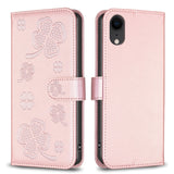 Four-leaf Embossed Leather Phone Case, For iPhone 11 Pro, For iPhone X / XS, For iPhone XR, For iPhone XS Max, For iPhone 7 Plus / 8 Plus