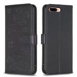 Four-leaf Embossed Leather Phone Case, For iPhone 11 Pro, For iPhone X / XS, For iPhone XR, For iPhone XS Max, For iPhone 7 Plus / 8 Plus