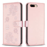 Four-leaf Embossed Leather Phone Case, For iPhone 11 Pro, For iPhone X / XS, For iPhone XR, For iPhone XS Max, For iPhone 7 Plus / 8 Plus