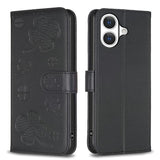 Four-leaf Embossed Leather Phone Case, For iPhone 18 Pro/17 Pro, For iPhone 18 Pro Max/17 Pro Max, For iPhone 17, For iPhone 17 Air, For iPhone 16 Pro Max, For iPhone 16 Pro, For iPhone 16 Plus, For iPhone 16