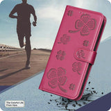 Four-leaf Embossed Leather Phone Case, For iPhone 18 Pro/17 Pro, For iPhone 18 Pro Max/17 Pro Max, For iPhone 17, For iPhone 17 Air, For iPhone 16 Pro Max, For iPhone 16 Pro, For iPhone 16 Plus, For iPhone 16