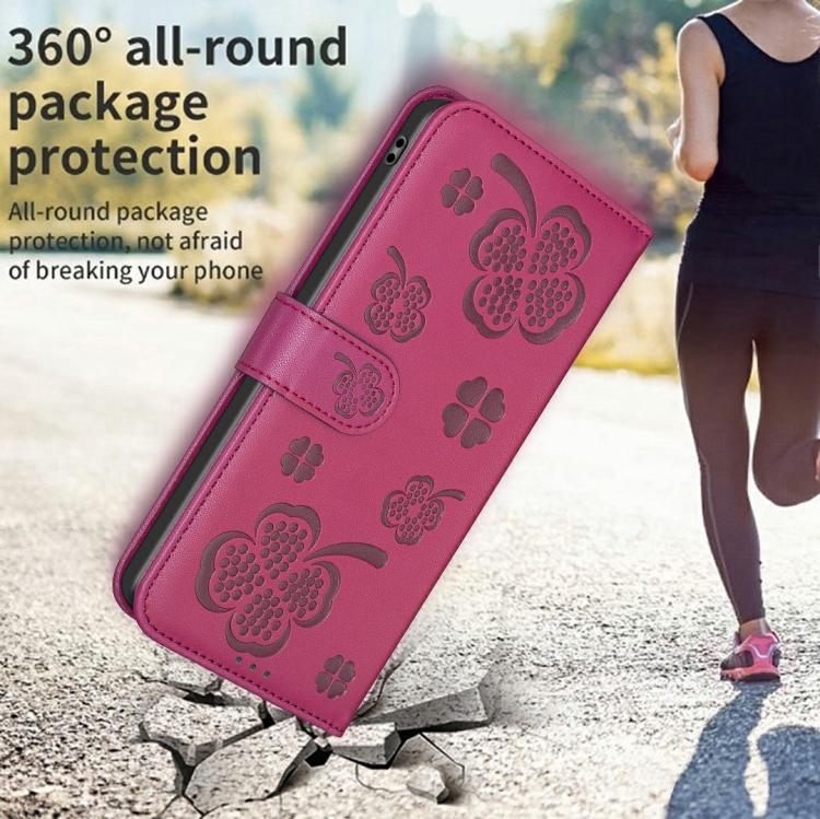 Four-leaf Embossed Leather Phone Case, For iPhone 18 Pro/17 Pro, For iPhone 18 Pro Max/17 Pro Max, For iPhone 17, For iPhone 17 Air, For iPhone 16 Pro Max, For iPhone 16 Pro, For iPhone 16 Plus, For iPhone 16