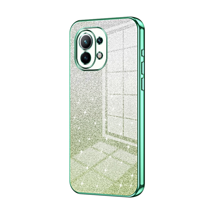 Gradient Glitter Powder Electroplated Phone Case, For Xiaomi Mix 4, For Xiaomi Mi 10S, For Xiaomi Mi 11 Ultra, For Xiaomi Mi 11 Pro, For Xiaomi Mi 11, For Xiaomi Mi 10 Lite 5G