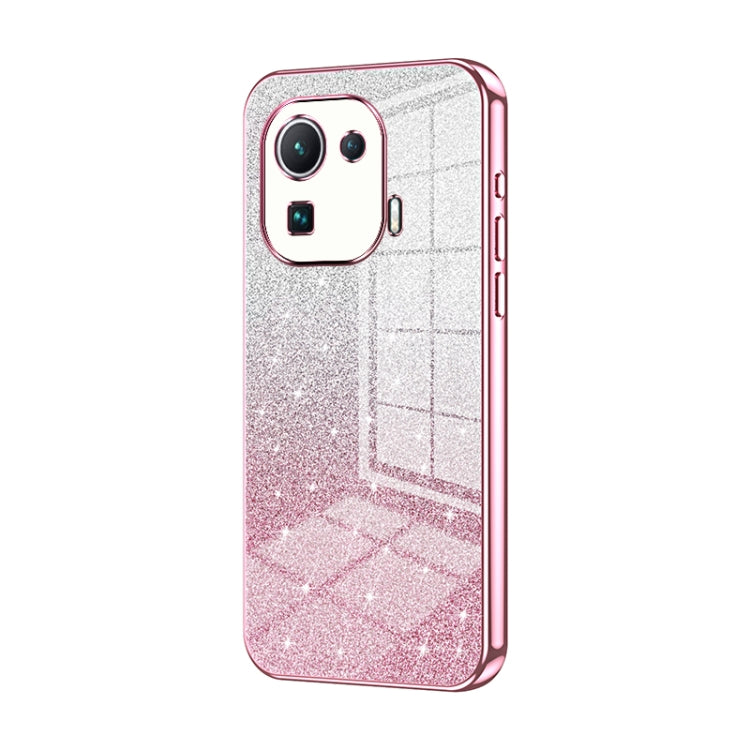 Gradient Glitter Powder Electroplated Phone Case, For Xiaomi Mix 4, For Xiaomi Mi 10S, For Xiaomi Mi 11 Ultra, For Xiaomi Mi 11 Pro, For Xiaomi Mi 11, For Xiaomi Mi 10 Lite 5G