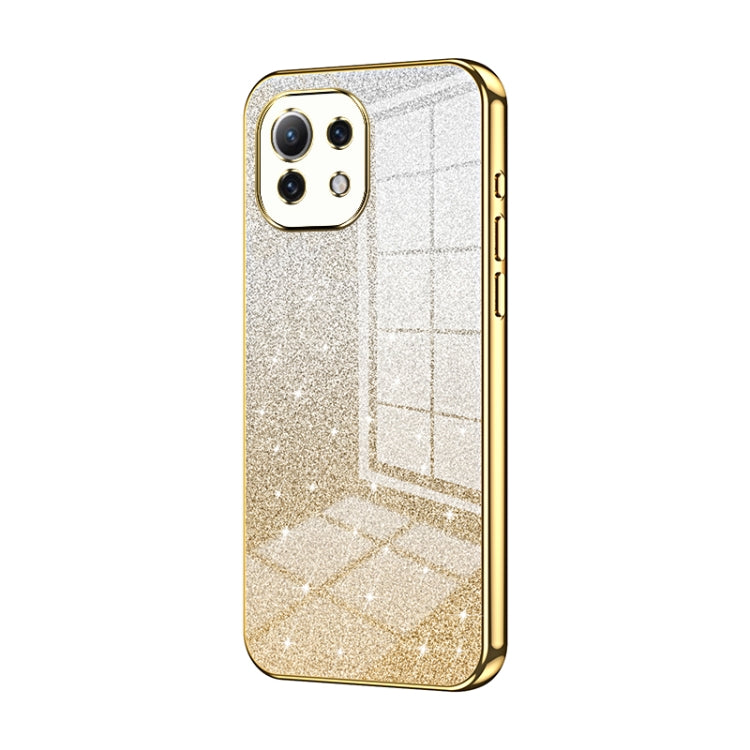 Gradient Glitter Powder Electroplated Phone Case, For Xiaomi Civi / Civi 1S, For Xiaomi Poco M4 Pro, For Xiaomi Poco X4 Pro 5G, For Xiaomi 12 / 12X, For Xiaomi Mi 11 Lite 4G / 5G, For Xiaomi 11T / 11T Pro