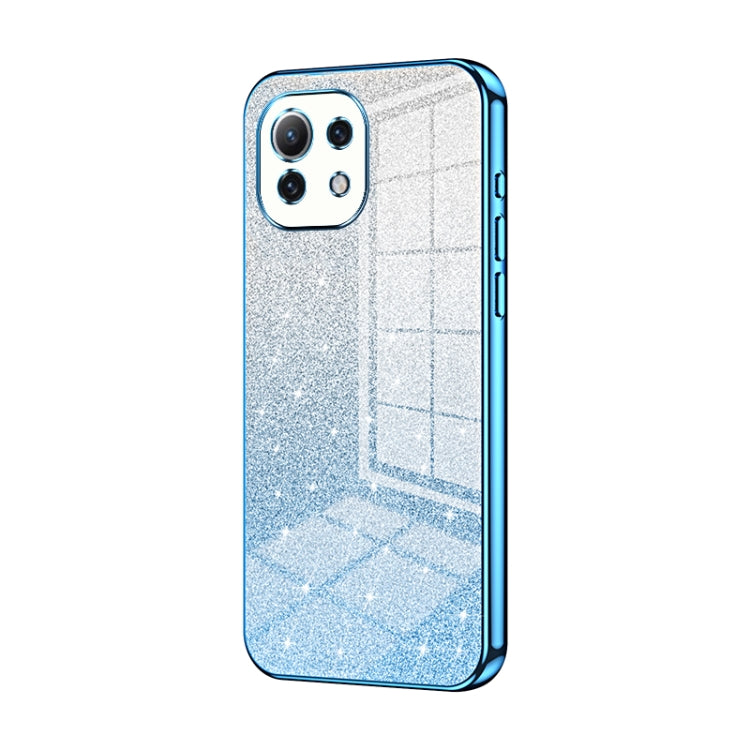 Gradient Glitter Powder Electroplated Phone Case, For Xiaomi Civi / Civi 1S, For Xiaomi Poco M4 Pro, For Xiaomi Poco X4 Pro 5G, For Xiaomi 12 / 12X, For Xiaomi Mi 11 Lite 4G / 5G, For Xiaomi 11T / 11T Pro