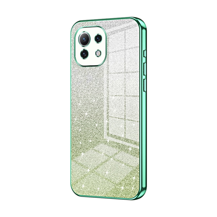 Gradient Glitter Powder Electroplated Phone Case, For Xiaomi Civi / Civi 1S, For Xiaomi Poco M4 Pro, For Xiaomi Poco X4 Pro 5G, For Xiaomi 12 / 12X, For Xiaomi Mi 11 Lite 4G / 5G, For Xiaomi 11T / 11T Pro