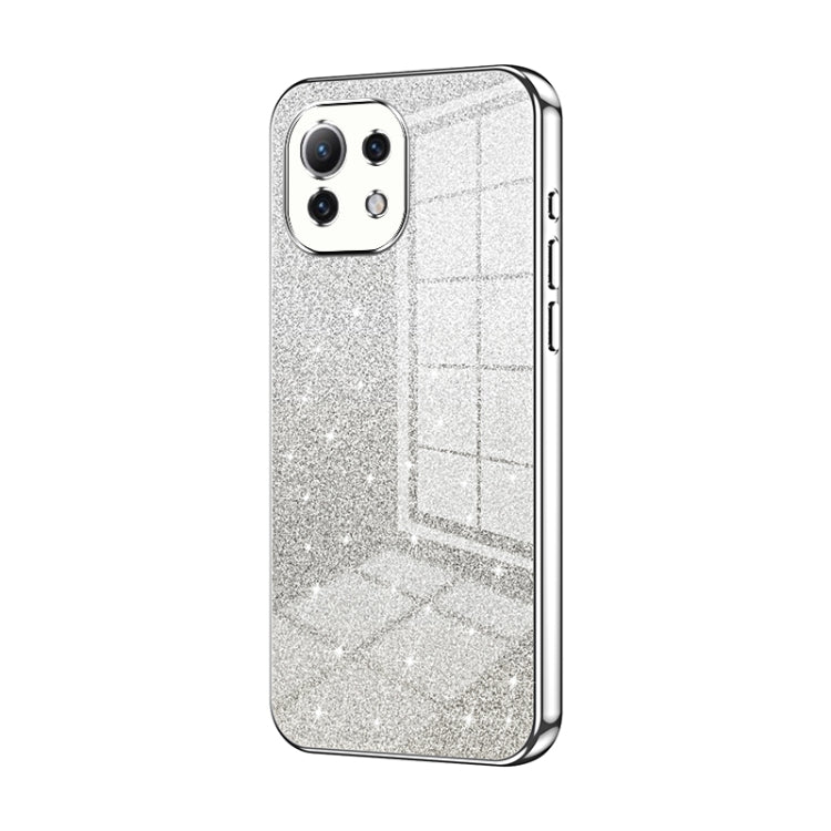 Gradient Glitter Powder Electroplated Phone Case, For Xiaomi Civi / Civi 1S, For Xiaomi Poco M4 Pro, For Xiaomi Poco X4 Pro 5G, For Xiaomi 12 / 12X, For Xiaomi Mi 11 Lite 4G / 5G, For Xiaomi 11T / 11T Pro