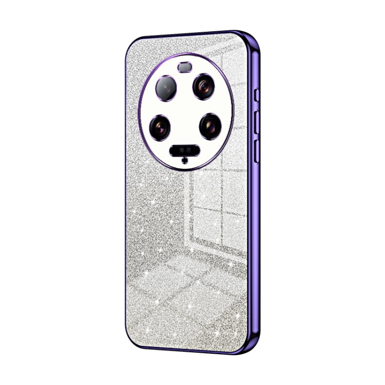 Gradient Glitter Powder Electroplated Phone Case, For Xiaomi 14T, For Xiaomi 14 Ultra, For Xiaomi 14 Pro, For Xiaomi 14, For Xiaomi 13 Ultra, For Xiaomi Civi 3