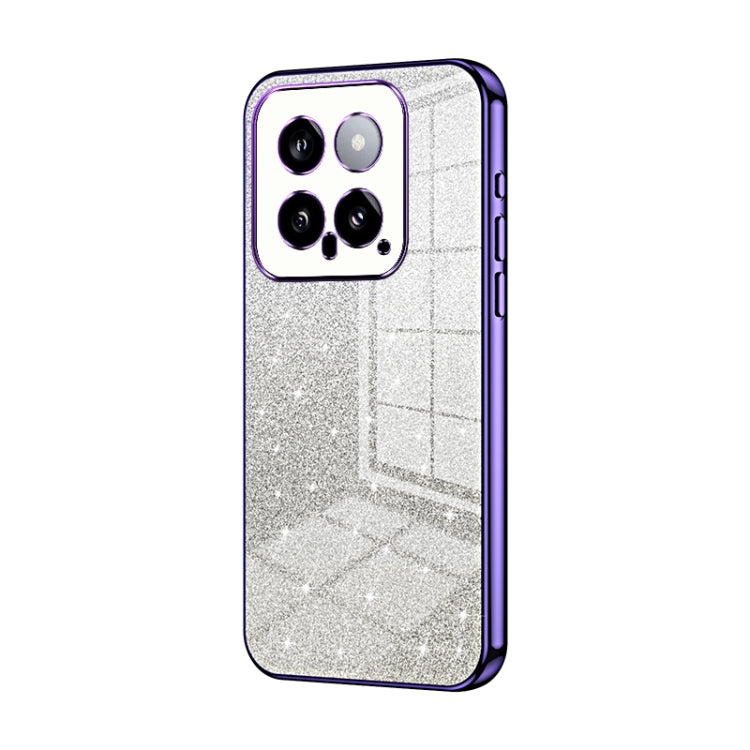 Gradient Glitter Powder Electroplated Phone Case, For Xiaomi 14T, For Xiaomi 14 Ultra, For Xiaomi 14 Pro, For Xiaomi 14, For Xiaomi 13 Ultra, For Xiaomi Civi 3