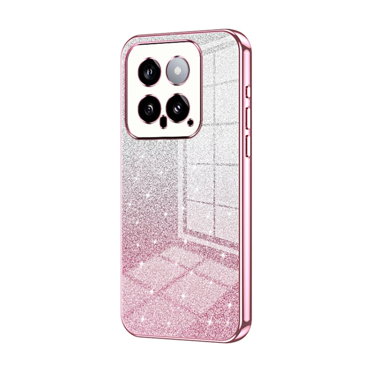 Gradient Glitter Powder Electroplated Phone Case, For Xiaomi 14T, For Xiaomi 14 Ultra, For Xiaomi 14 Pro, For Xiaomi 14, For Xiaomi 13 Ultra, For Xiaomi Civi 3