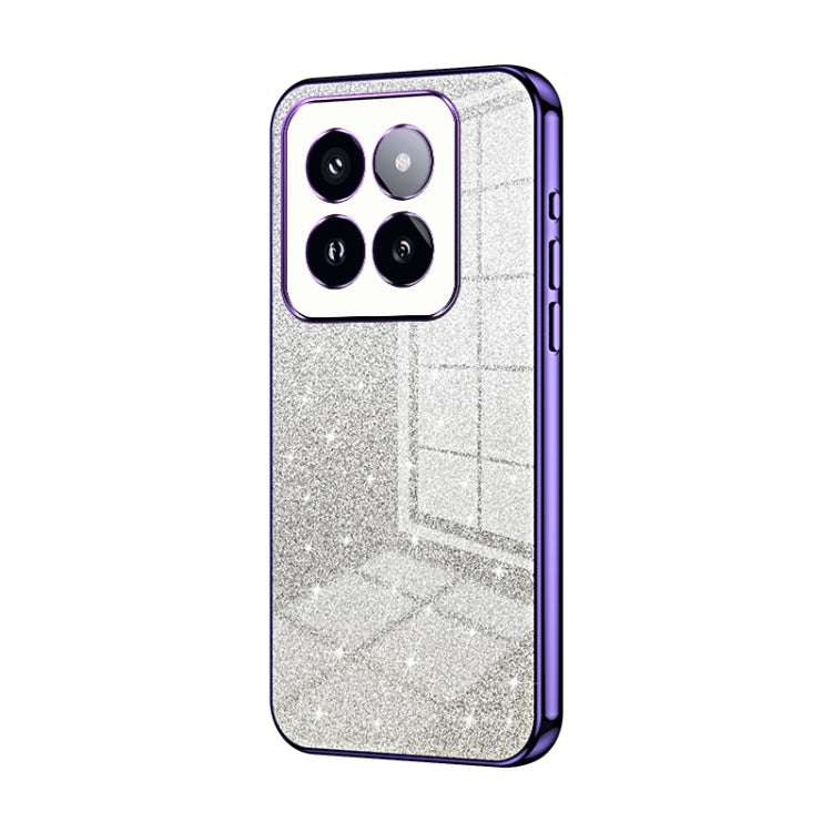 Gradient Glitter Powder Electroplated Phone Case, For Xiaomi 14T, For Xiaomi 14 Ultra, For Xiaomi 14 Pro, For Xiaomi 14, For Xiaomi 13 Ultra, For Xiaomi Civi 3