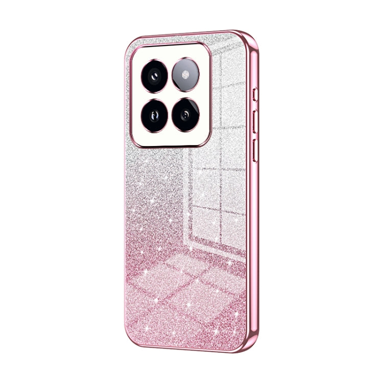 Gradient Glitter Powder Electroplated Phone Case, For Xiaomi 14T, For Xiaomi 14 Ultra, For Xiaomi 14 Pro, For Xiaomi 14, For Xiaomi 13 Ultra, For Xiaomi Civi 3