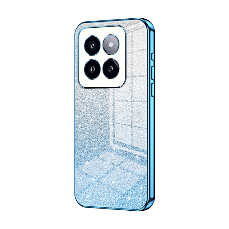 Gradient Glitter Powder Electroplated Phone Case, For Xiaomi 14T, For Xiaomi 14 Ultra, For Xiaomi 14 Pro, For Xiaomi 14, For Xiaomi 13 Ultra, For Xiaomi Civi 3