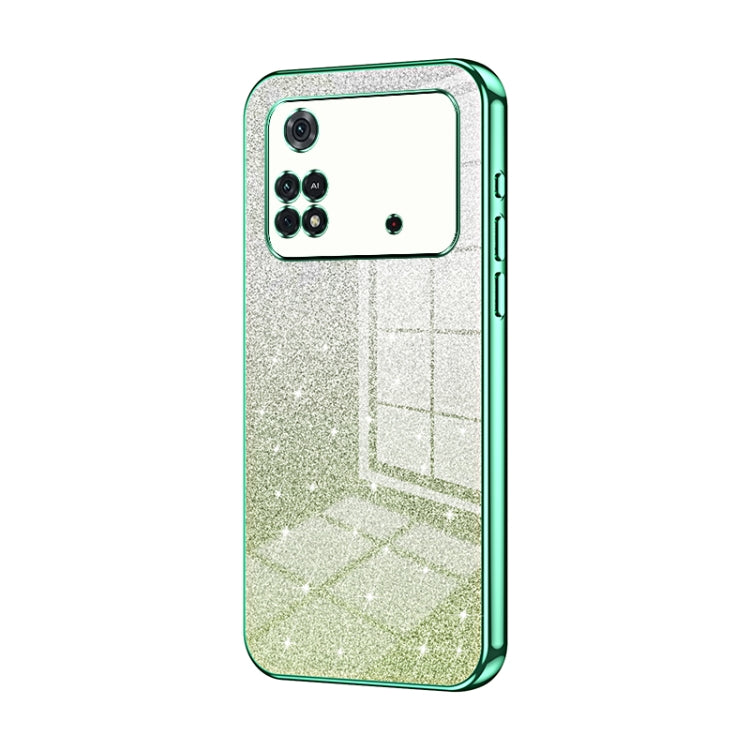 Gradient Glitter Powder Electroplated Phone Case, For Xiaomi Civi / Civi 1S, For Xiaomi Poco M4 Pro, For Xiaomi Poco X4 Pro 5G, For Xiaomi 12 / 12X, For Xiaomi Mi 11 Lite 4G / 5G, For Xiaomi 11T / 11T Pro