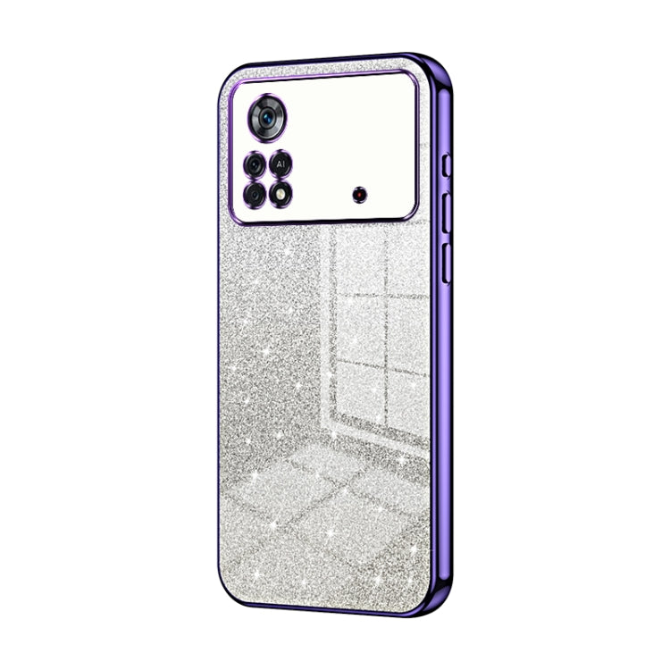 Gradient Glitter Powder Electroplated Phone Case, For Xiaomi Civi / Civi 1S, For Xiaomi Poco M4 Pro, For Xiaomi Poco X4 Pro 5G, For Xiaomi 12 / 12X, For Xiaomi Mi 11 Lite 4G / 5G, For Xiaomi 11T / 11T Pro
